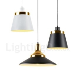 1 lys moderne moderne pendant loftslampe