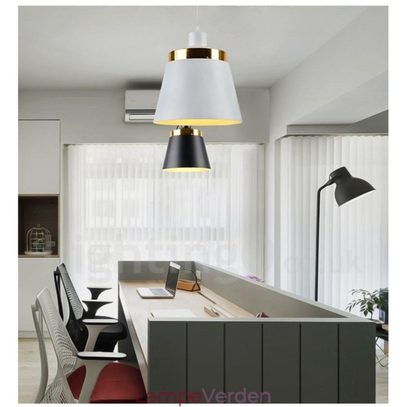 1 lys moderne moderne pendant loftslampe