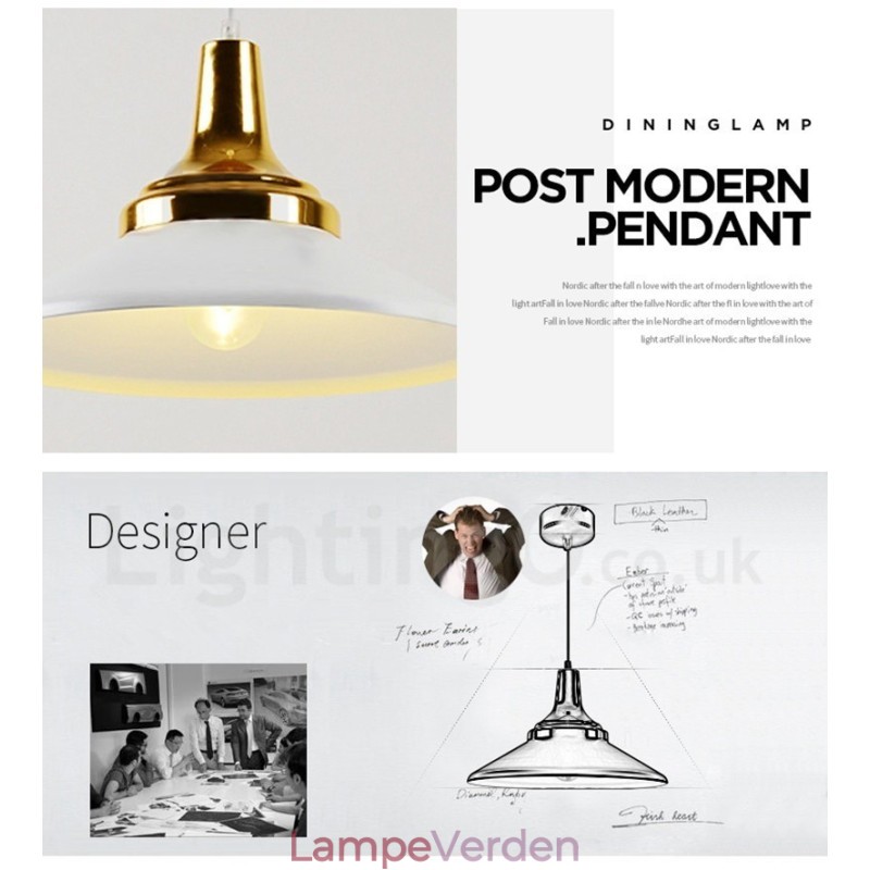 1 lys moderne moderne pendant loftslampe