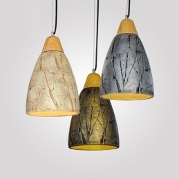 1 lys cement moderne moderne pendel loftslampe