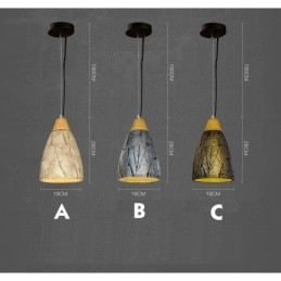 1 lys cement moderne moderne pendel loftslampe
