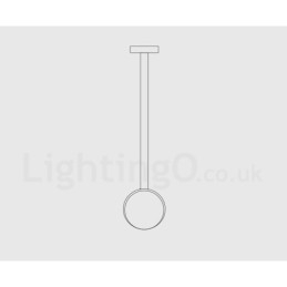 1 lys cement moderne moderne pendant loftslampe