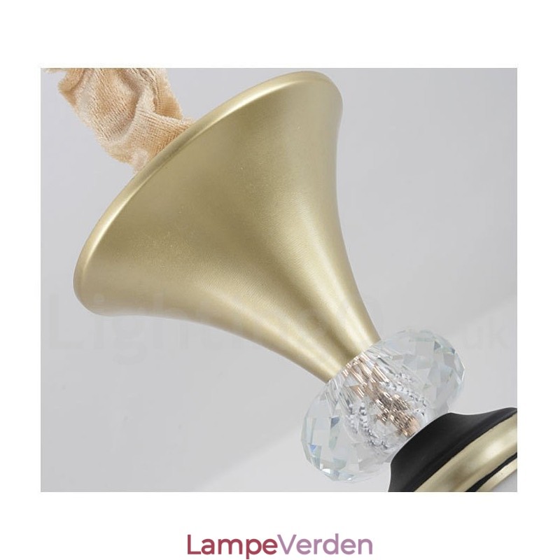 Moderne Moderne Retro Luksus Krystal Pendel Lysekrone med Glasskærm