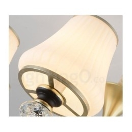 Moderne Moderne Retro Luksus Krystal Pendel Lysekrone med Glasskærm