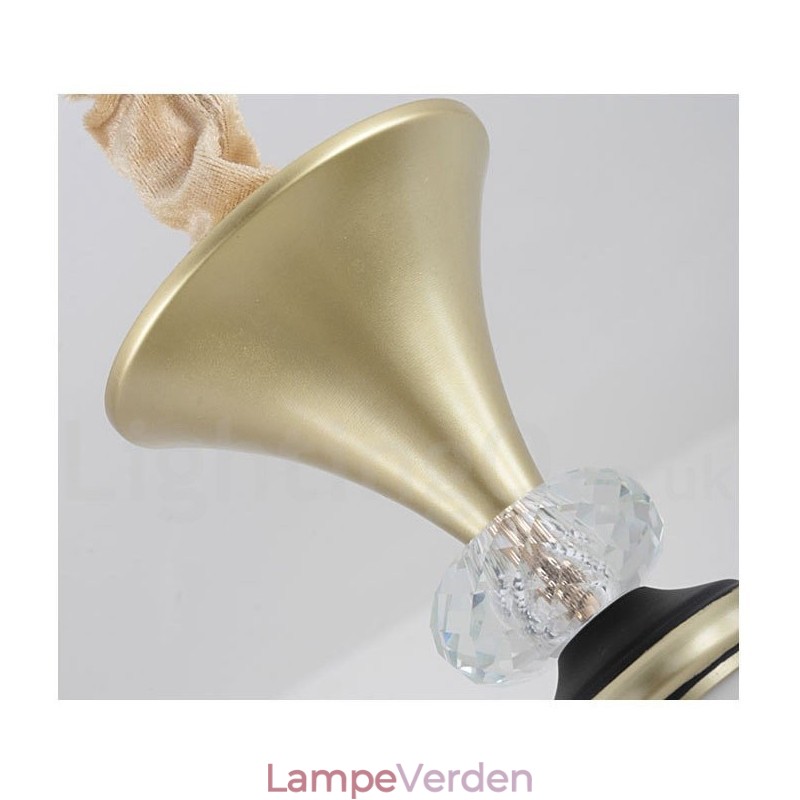 Moderne Moderne Retro Luksus Krystal Pendel Lysekrone med Glasskærm