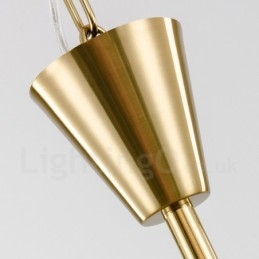 Moderne moderne 9 lyse stål pendellampe med krystalskærm