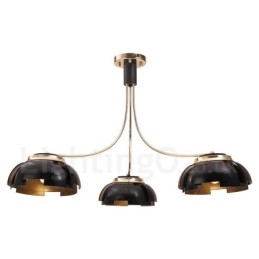 Moderne moderne 3 lyse stållysekrone med akrylskærm