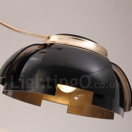 Moderne moderne 3 lyse stållysekrone med akrylskærm