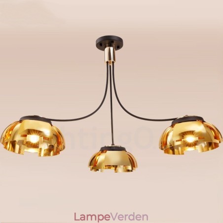Moderne moderne 3 lyse stållysekrone med akrylskærm Moderne moderne 3 lyse stållysekrone med akrylskærm