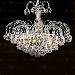 Pendant Luxury Modern Crystal Living 3 Lights lysekrone