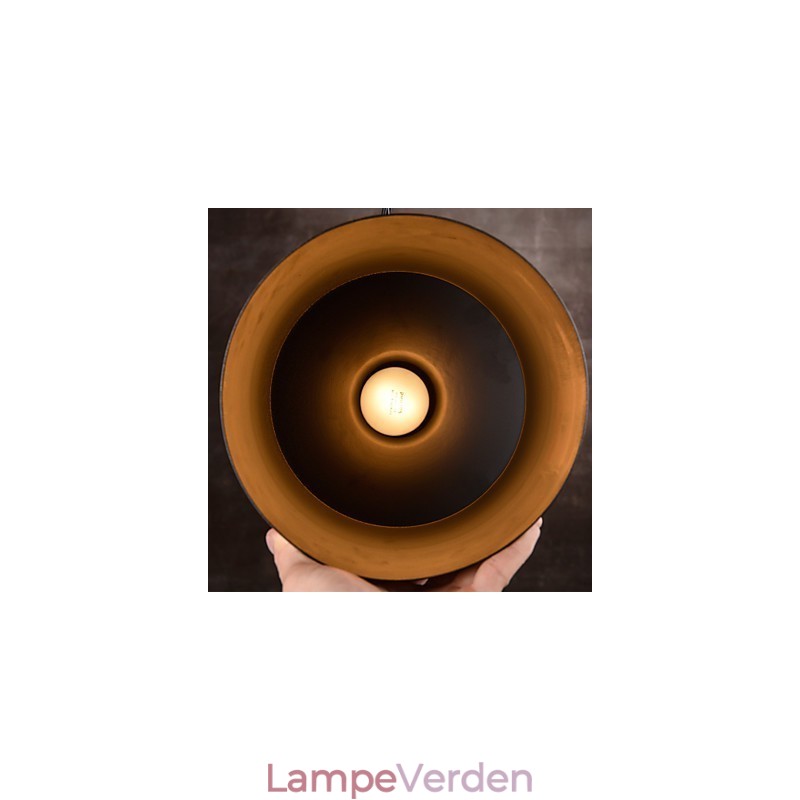 Lysekrone Rustik Lodge Drum Metal Pendel Light