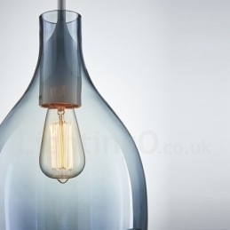 Modern Contemporary 1 lys glas pendellampe med glasskærm