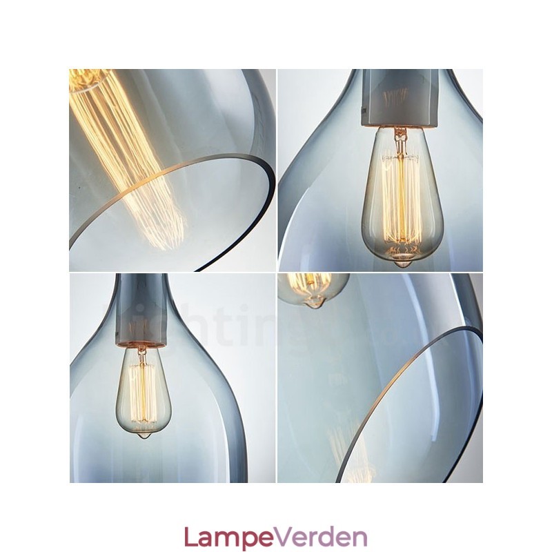 Modern Contemporary 1 lys glas pendellampe med glasskærm