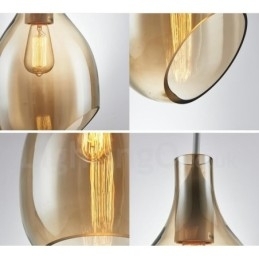Modern Contemporary 1 lys glas pendellampe med glasskærm