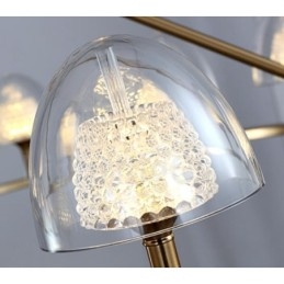 Moderne moderne 9 lys metal lysekrone med akrylskærm