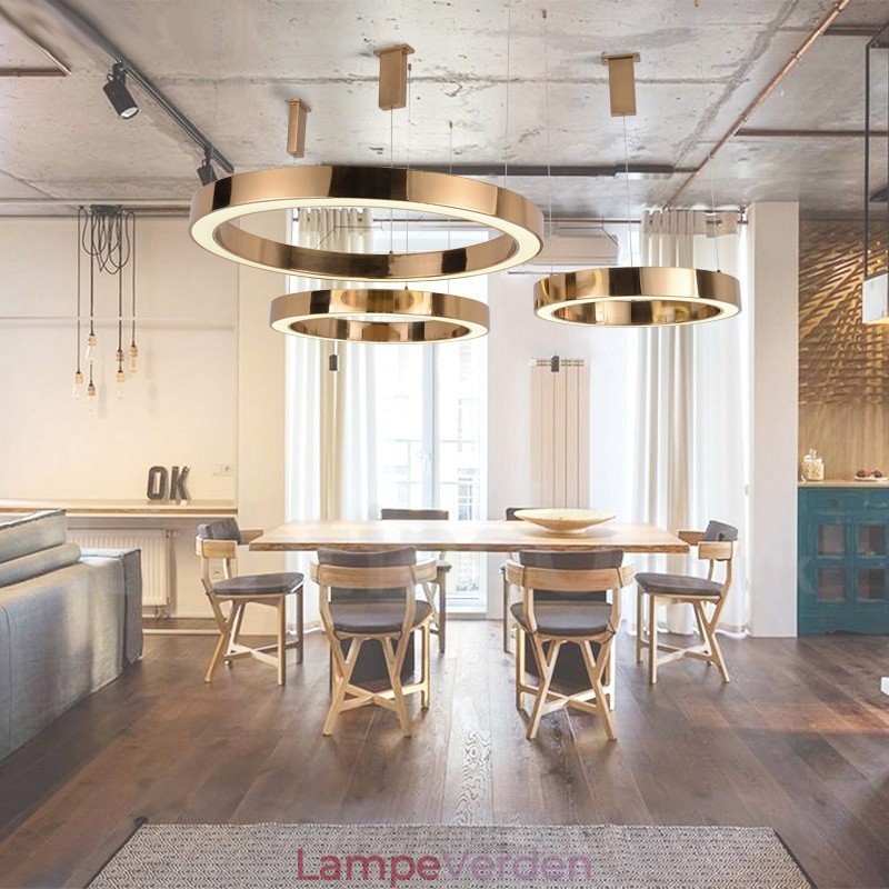 Moderne moderne 1 lys stål pendellampe med akrylskærm