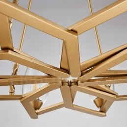 Moderne moderne 8 lys stål pendellampe med glasskærm