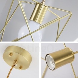 Moderne moderne 1 lys stål pendellampe med skærm