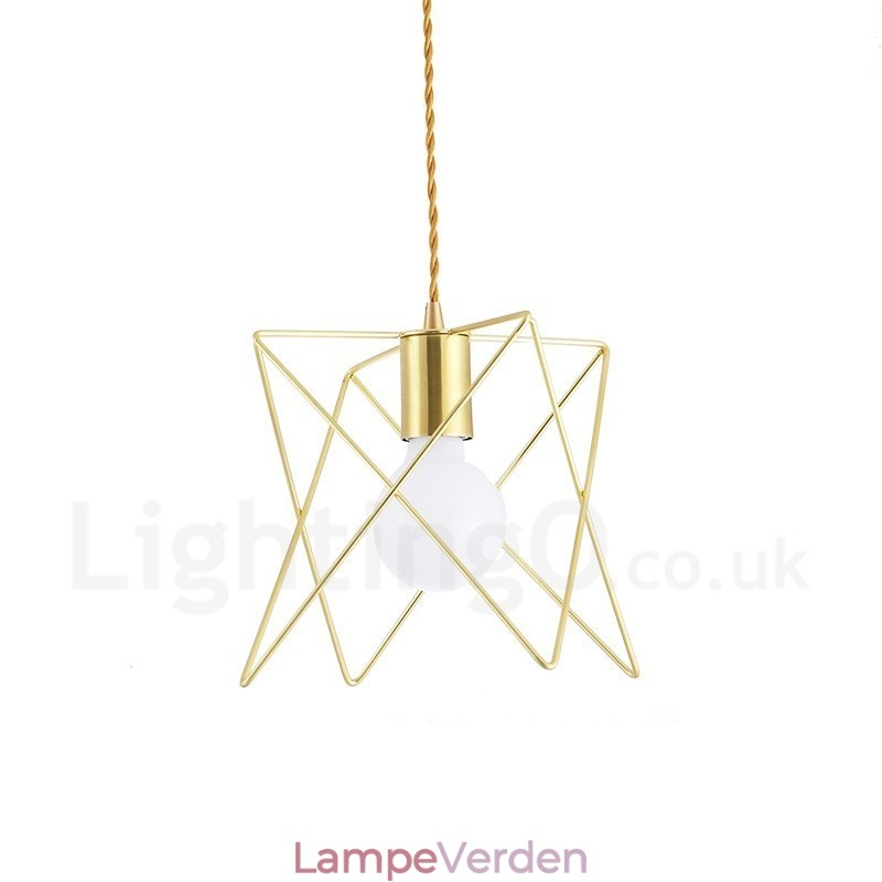 Moderne moderne 1 lys stål pendellampe med skærm