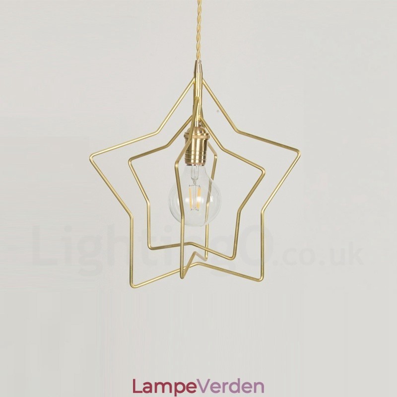 Modern Contemporary 1 lys messing pendel med skærm