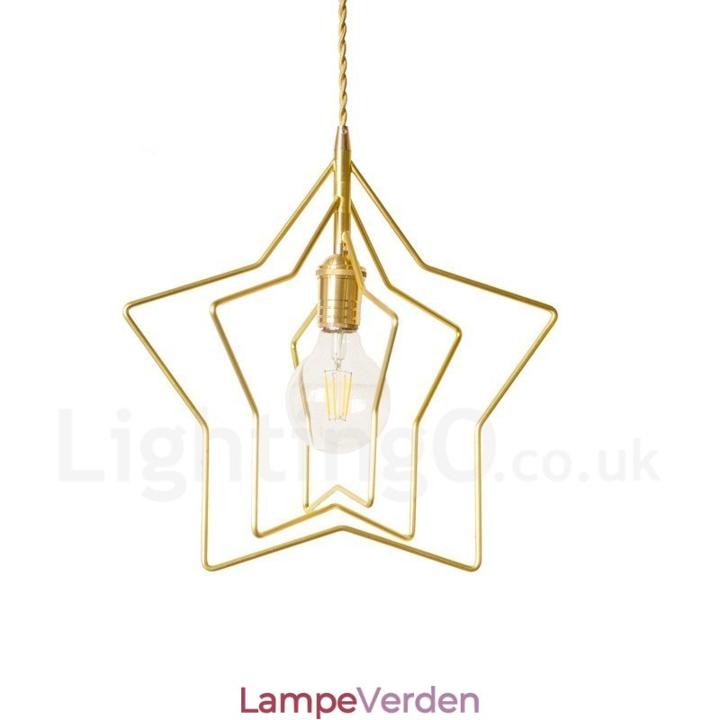 Modern Contemporary 1 lys messing pendel med skærm