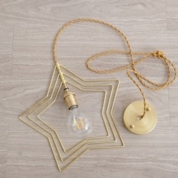 Modern Contemporary 1 lys messing pendel med skærm