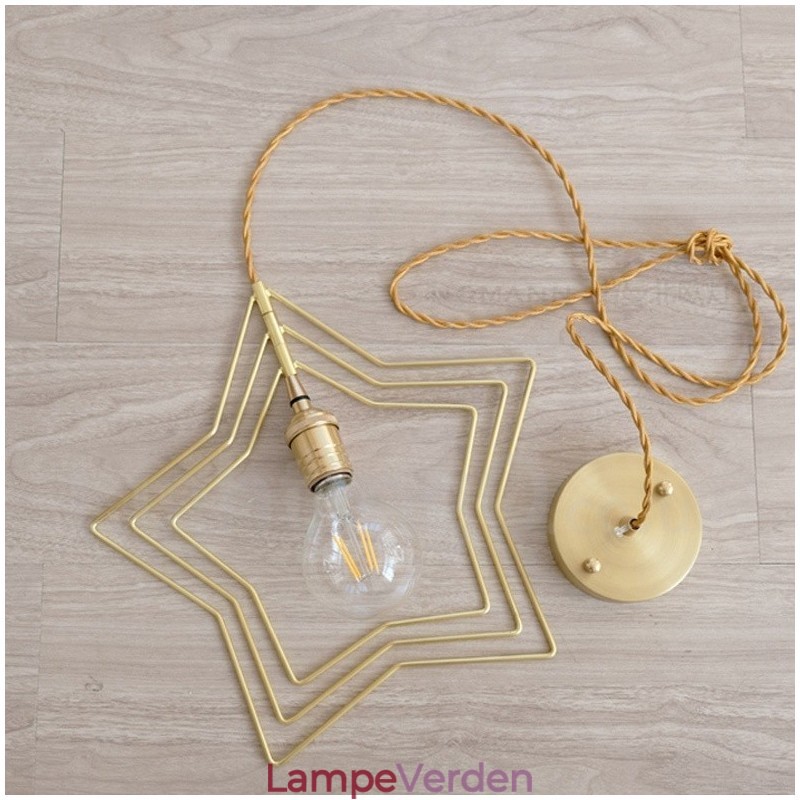 Modern Contemporary 1 lys messing pendel med skærm