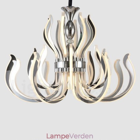 Moderne moderne 24 lys akryllysekrone med akrylskærm Moderne moderne 24 lys akryllysekrone med akrylskærm