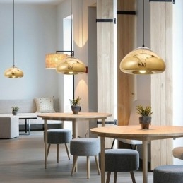 Modern Contemporary 1 lys glas pendellampe med glasskærm
