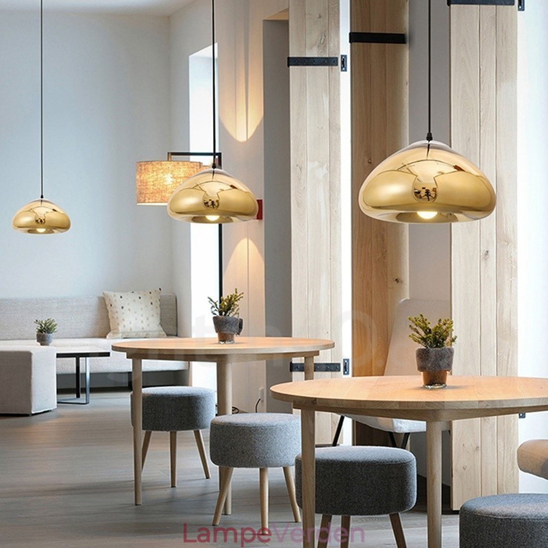 Modern Contemporary 1 lys glas pendellampe med glasskærm