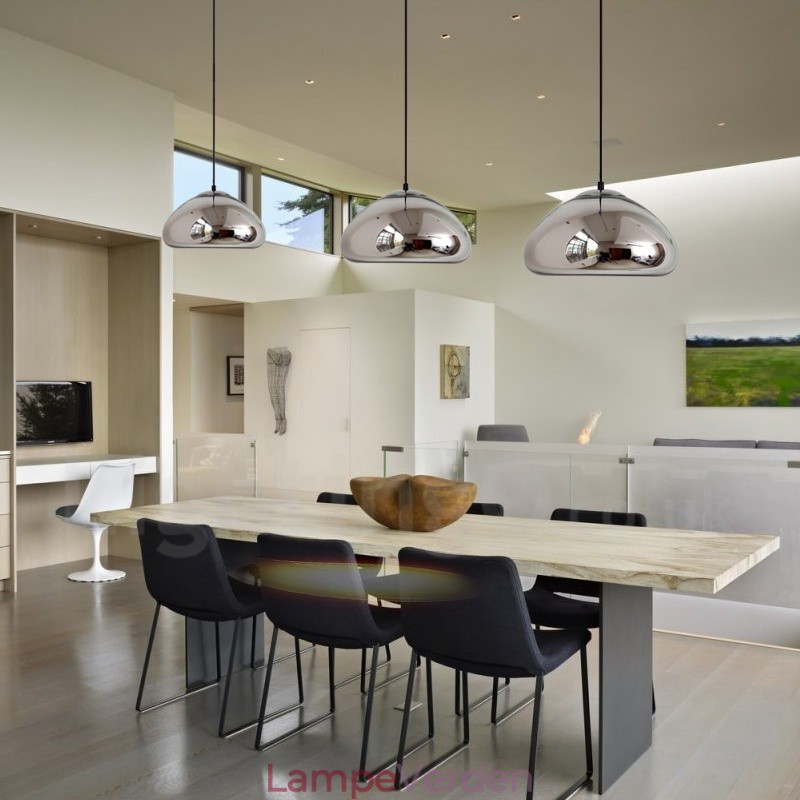 Modern Contemporary 1 lys glas pendellampe med glasskærm