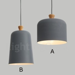 Moderne moderne 1 lys aluminiumslegering pendellampe med aluminiumslegering skærm