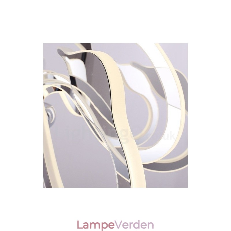 Dæmpbar Modern Contemporary 6 lyse stållysekrone med akrylskærm