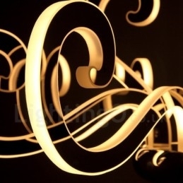 Dæmpbar moderne moderne 12 lys stållysekrone med akrylskærm