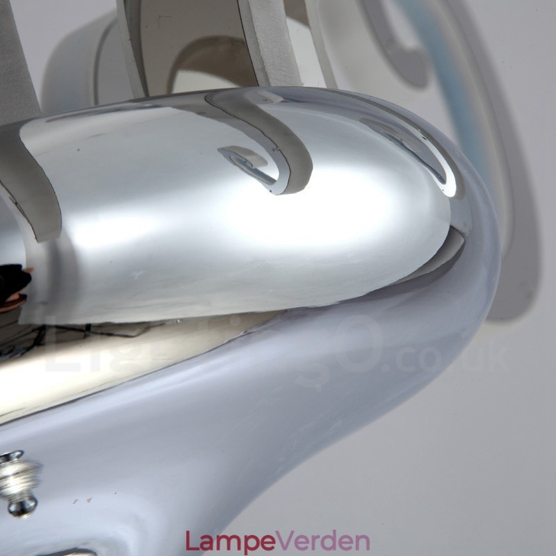 Dæmpbar moderne moderne 12 lys stållysekrone med akrylskærm