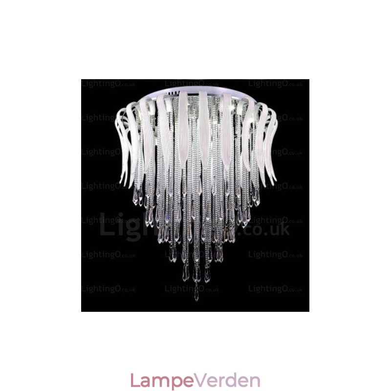 12 lette moderne moderne loftslamper med krystalskærm