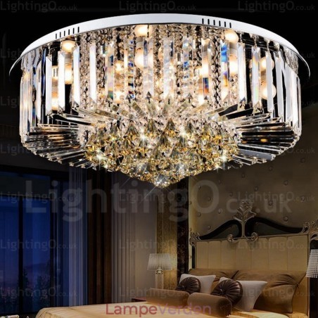 6 lette moderne moderne loftslamper med krystalskærm 6 lette moderne moderne loftslamper med krystalskærm