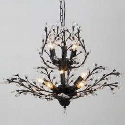 8 Light Country rustik lysekrone