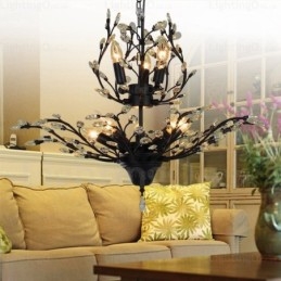 8 Light Country rustik lysekrone