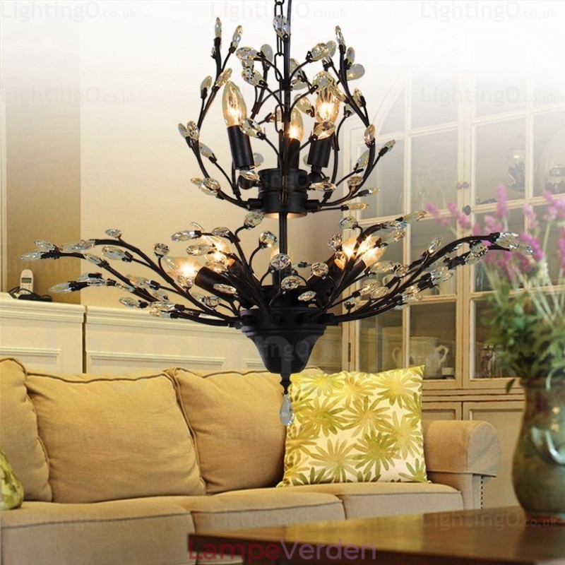 8 Light Country rustik lysekrone