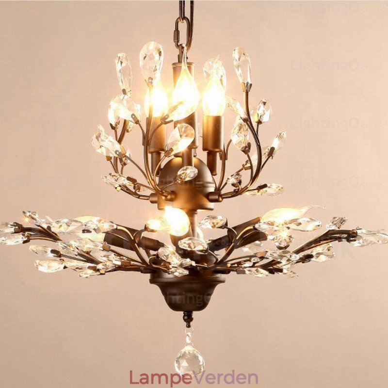 8 Light Country rustik lysekrone