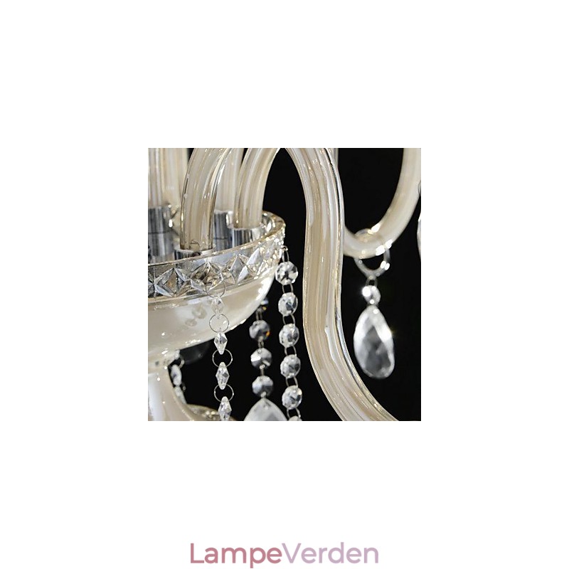 8 Lys Paladsets stil Glaslysekrone med stearinlys