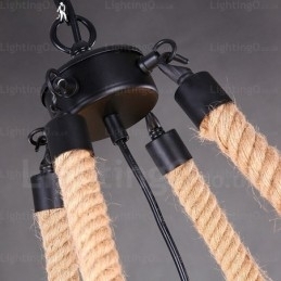 8 Light Country Rustik Pendel