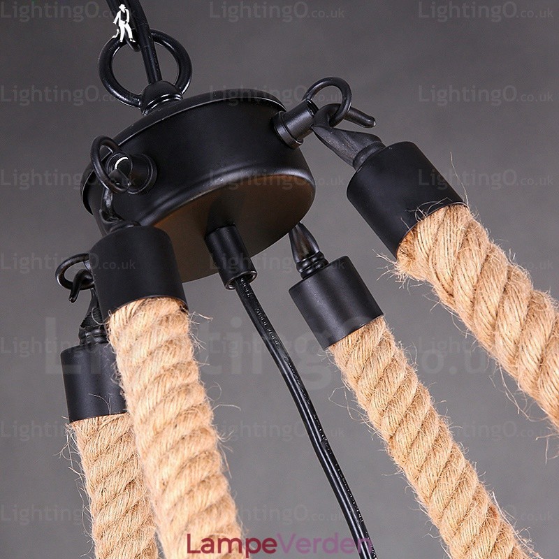 8 Light Country Rustik Pendel