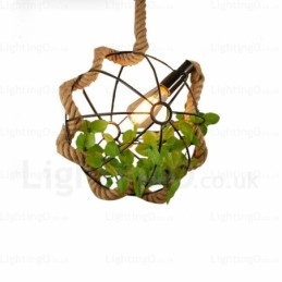 1 lys land rustik vintage retro pendellampe
