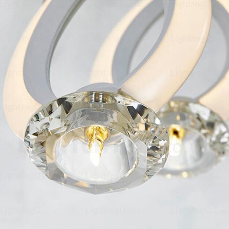 1 lys moderne moderne pendel med krystalskærm