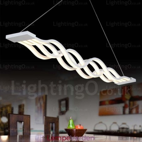 1 lys moderne moderne pendel med akrylskærm