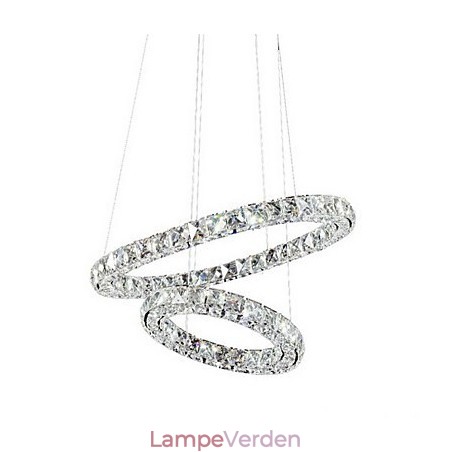Crystal Pendel Lighting Moderne 2 Ringe Tre Sider K9 Krystal Indendørs Loftslamper Lampearmaturer Crystal Pendel Lighting Moderne 2 Ringe Tre Sider K9 Krystal Indendørs Loftslamper Lampearmaturer