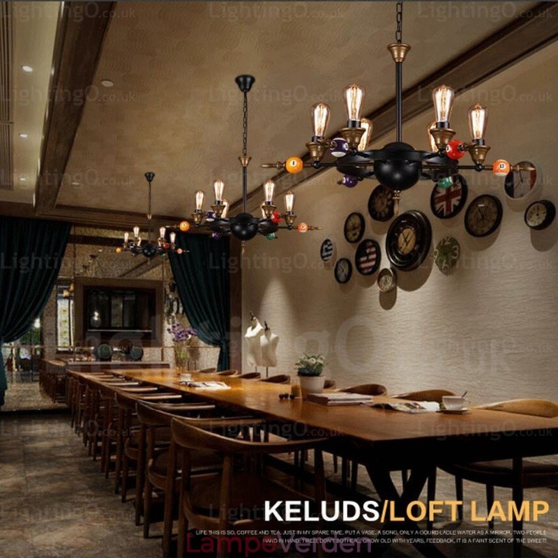4 Light Country Rustik Vintage Retro Pendel Light