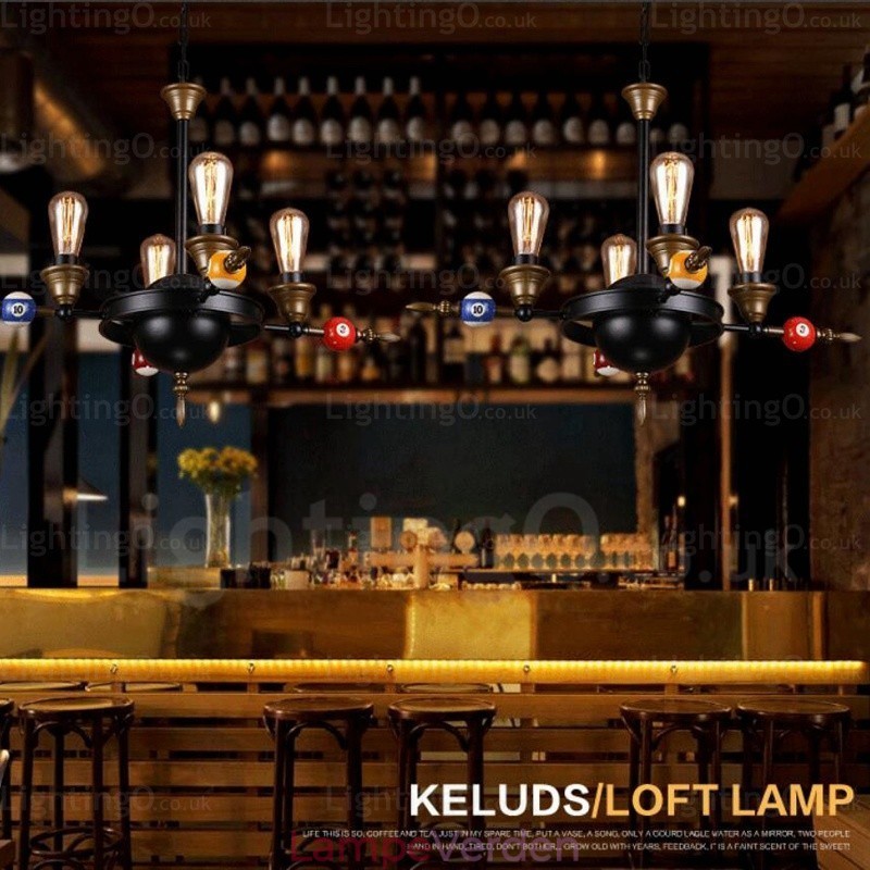 4 Light Country Rustik Vintage Retro Pendel Light